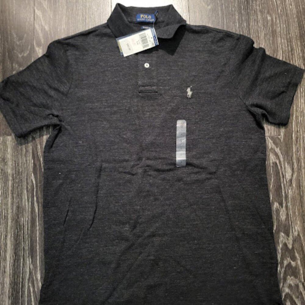 [NEW] Polo Ralph Lauren Classic Fit Cotton Mesh Polo Small (Black)